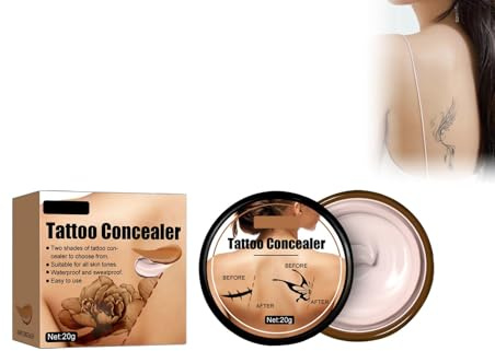 20g Tattoo Concealer, Concealer für den Körper, cream5 | Concealer für den Körper, Tattoo-Concealer & Reparatur-Creme, Körper-Tattoo-Narben-Abdeckung, Unsichtbarer Abdeckstift