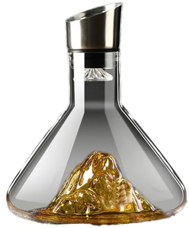 Sirxlevcy Decantador de Vino, Decantador de Vino Transparente con Aireador, Jarra de Vino Tinto con Dispensador Incorporado, Jinshan