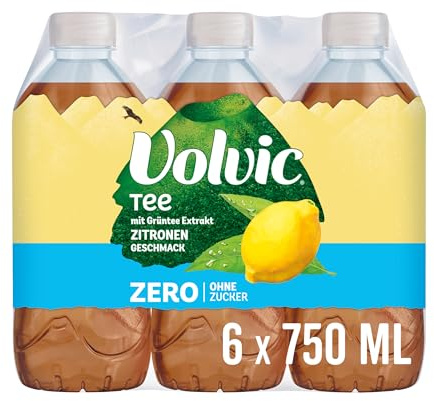 Volvic Tee Zero Pfirsichgeschmack – 6x0,75L – Zucker- & kalorienfrei