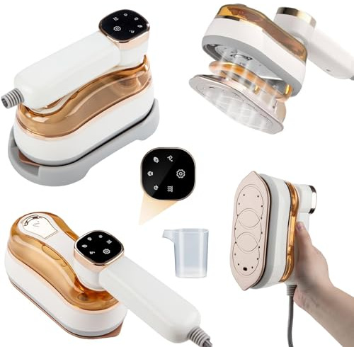 Travel Steamer for Clothes with LED Display 2 in 1 Handheld Steamer Iron 3 Steam Levels 180ML Tank 15s Fast Heat 1300W Foldable Clothes Steamer Handheld for Travel and Home