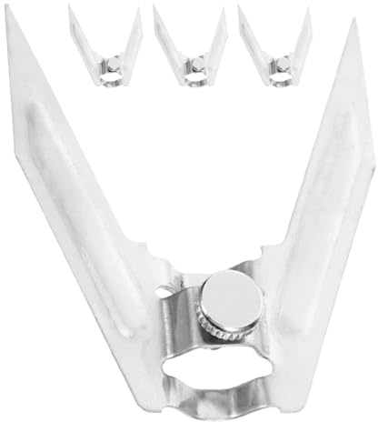 SHINEOFI Tenedores Giratorios de Acero Inoxidable para Asar Pollo, 4 Piezas, Accesorios para Barbacoa, Compatibles Horno Doméstico, Brochetas de Pollo para Cocina Casera