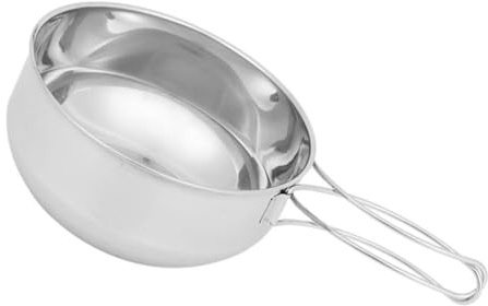 IMIKEYA 1pezzi Ciotola da Campeggio in Acciaio Inox Accessorio Pratico e Leggero per Escursionismo Campeggio e Picnic Outdoor