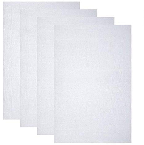 ROSENICE Aida-Stoff 4 Stück Kreuzstich Stoff Baumwolle Aida Stoff für Näharbeit DIY 12 von 18 Zoll 14 Count
