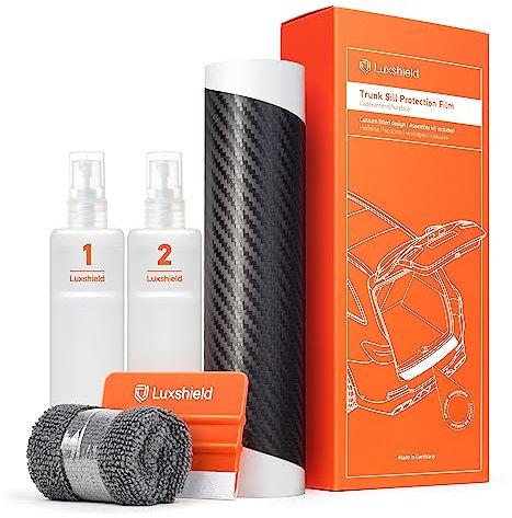 Luxshield Pellicola Protettiva per Bordo di Carico per Skoda Karoq NU7 I 2017-2025 - Protezione Paraurti, antigraffio, per vernice - Carbonio Nero