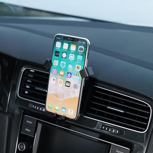 für Golf VII 7 MK7 Fünftürer / Variant / GTI 2013-2019 Handyhalterung Auto Lüftung KFZ Halterung Drehung (Kohlefaserfarbe, 180-Grad-Drehung wird nicht unterstützt)
