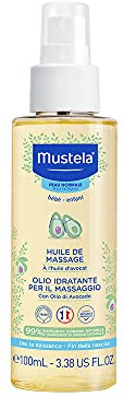 Mustela Babyöl mit Avocado, Granatapfel & Sonnenblume – Feuchtigkeitspflege für Babys, Kinder & Familie – 99 % natürliche Inhaltsstoffe, macht die Haut weich (100 ml)