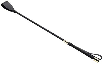 Kisbeibi - Frusta da cavallo, leggera, con manico in pelle PU, dimensioni: 45 cm
