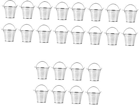 TOVINANNA 3 Sets Kleiner Behälter Miniatur-weißblecheimer Blumentopf Eimer Metall-blecheimer Heimdekoration 8 Stück X 3