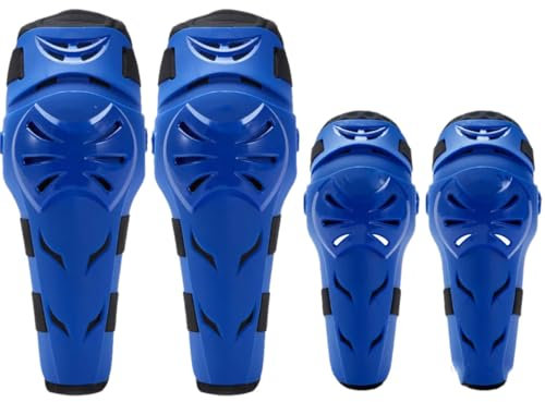 Motocross Knieschützer Unterstützung Ellenbogenschutz Motorrad Protektoren Knieschoner MTB Knieschoner Blau 4 Stück