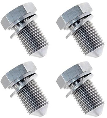 GIONAR 4 viti di scarico dell'olio in acciaio al carbonio con anello di tenuta per Volkswagen Sagitar Magotan Golf Bora Jetta, filettatura M14 x 1,5, vite di chiusura di alta qualità per serbatoio