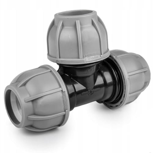 Bradas T Stück Verbinder Rohrverbinder Schlauchverbinder PE Rohr 20mm Wasseranschluss Schlauchverbindungsstück Landwirtschaft Garten Bewässerung PN10 6844