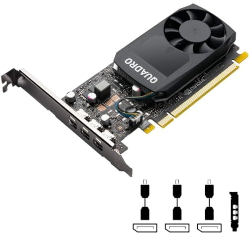 PNY Nvidia Quadro P400 2GB GDDR5 Single-Slot Graphics Card – 256 CUDA Cores, 64bit, 3 Mini DisplayPort 1.4 Ports, 30W, PCI Express 3.0 x16 with High- & Low-Profile Bracket (Plain Boxed) (Renewed)