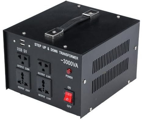 ZYT-DHRUCB Transformador Elevador/Reductor doméstico de Alta Potencia de 3000 W, conversión de Voltaje de 220 V a 110 V/110 V a 220 V, Adecuado para la mayoría de electrodomésticos