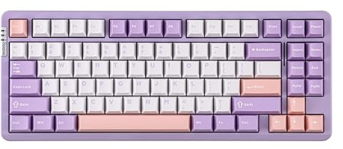 EPOMAKER X LEOBOG HI86 Wireless Gaming Keyboard, Gasket Aluminum Mechanical Keyboard with Spray-Painted Finish, Hot Swap, Programmable, RGB Backlit for Win/Mac (Purple)