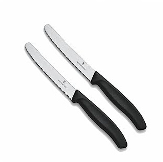 Victorinox | Tafelmesser Swiss Classic | 2 Stück | Schwarz | Swiss Made | ideal auch als Frühstücksmesser