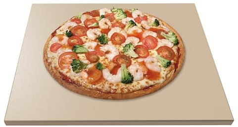 LAMPIZZERIA Pierre à pizza rectangulaire de 38,1 x 30,5 cm pour four, grill et camping, pierre de cuisson en cordiérite avec haute résistance à la chaleur
