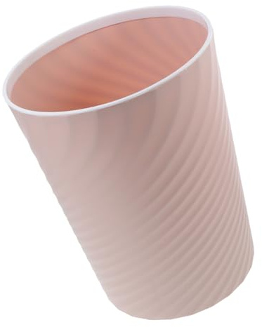 LOLIPPYY Corbeille Papier en Plastique 8l sans Couvercle Design Simple Grosse Ouverture pour Bureau et Chambre à Coucher