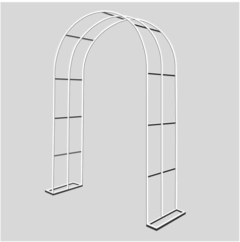 Pergola d'arche de jardin, treillage en acier inoxydable pour plantes grimpantes, décoration de pelouse, décoration de cérémonie de mariage, fête de jardin en plein air, blanc (70,86 x 19,68 x)