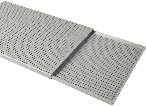 Koolenry Bandeja para Hornear Hojaldre, Antiexpansión, Perforada, de Aleación de Aluminio Anodizado Duro, Comercial. A