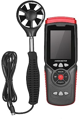 Anemometro Digitale Professionale Palmare Anemografo Sensore Misuratore Di Velocità Del Multifunzione Con Ventola Ausiliaria Staccabile