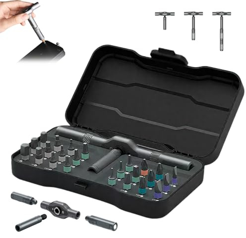 24 In 1 Magnetic Ratchet Screwdriver Set,magnetic Screwdriver Sets,with S2 Steel Bits & Detachable T-Handle, Portable Tool Kit In Case for Home DIY, Electronics Repair, Furniture-1set