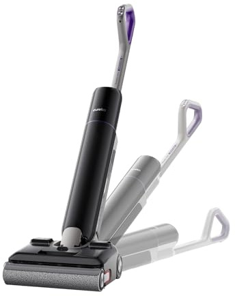 EUREKA Aspiradora Fregadora Potente sin Cable, Aspirador Vertical en Seco y Húmedo 24 kPa Autopropulsado, 100 ℃ Autolimpieza, 180° Plano, Autonomía 60 mins, Limpieza Borde, Anti-Enredos, FloorShine880