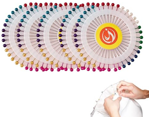 Pearlescent Pin Set - 200 Delar Rundä Nålar, Färgad Plastbricka Förvaring, 5-pack Organizer | Quiltning Sömnad Positioneringsverktyg För Gör-det-själv-broderiarbeten