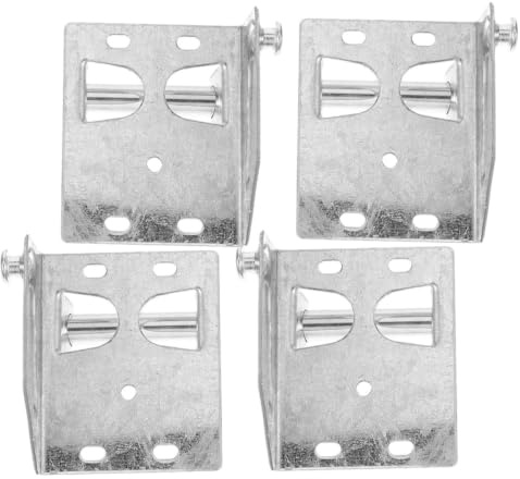 SHINEOFI 2 Pares de Soportes de Hierro para Puerta de Garaje Residencial y Comercial Ligera, Resistentes Rebabas, Accesorios Duraderos para Sección Inferior
