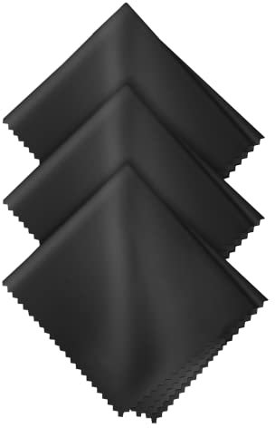 LetsSwipeThat® 3 Pack 40x40cm Brillenputztücher Groß - Bildschirm Reinigungstücher für Display, Kamera & Fernseher aus Recycelte Mikrofaser - Brillenputztuch Microfaser Optikerqualität