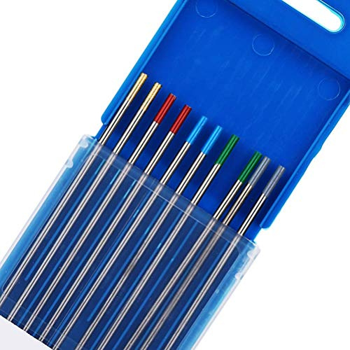 TEN-HIGH WIG Wolfram Elektrode Mischverpackung 2,0 x 150 mm Wolframnadeln für WIG Schweißen, ingesamt 10 Stück