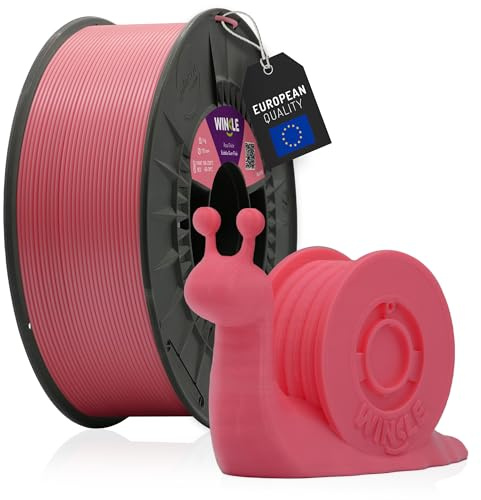 WINKLE PLA HD Filament 1.75mm Kaugummi Rosa 1kg, 3D Drucker Filament | Kompatibel mit FDM Druckern, 3D-Druckmaterialien, Maßgenauigkeit +/- 0.03mm, Bioabbaubar Leicht zu Bedrucken