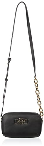 Tommy Hilfiger Damen Th Club Camera Bag Crossovers, Schwarz und silberfarben