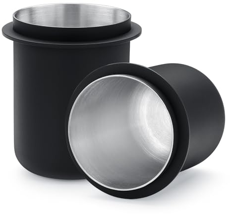 Normcore 58 mm Dosierbecher – Espresso-Kaffee-Dosierbecher kompatibel mit 58 mm Siebträger – Antihaftbeschichtung schwarz – 304 Edelstahl – Espressomaschinen-Zubehör – hohe Version