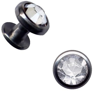 PIERCINGO® Skin-Diver Dermal-Anker Titan G23 Titanium Grade 23 Implantat Micro-Dermal Surface-Piercing G 23 Titan Grad 23 Strass-Stein Zirkonia-Kristall (Aufsatz 3mm, Klar (Weiss, Transparent))