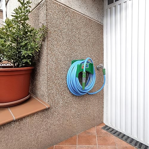 SATURNIA Manguera Tricotada No Torsion Blue Ø 15 mm. Rollo 50 Metros. Manguera Anti Torsion, Manguera Sin Dobleces, Manguera Sin Nudos