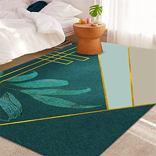 RUGMRZ Fleckerlteppich Neues abstraktes Wohnzimmer Moderne einfache Geometrie bodendeko grün Teenager Zimmer deko teppichgleitschutz fleckerlteppich Slip Stop teppich180x280CM