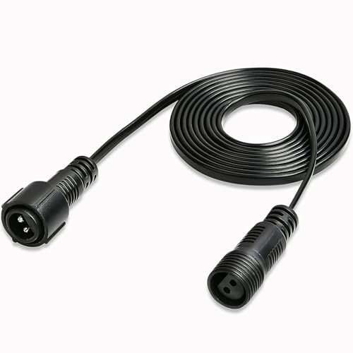 yowin Prolunga Luci Natale 10M/32.8Ft 2 Pin Maschio a Femmina Cavo Connettore, IP65 Impermeabile Cavo di Prolunga per Cascata Luci Natale Esterno, Catena Luminosa, Luci Tenda