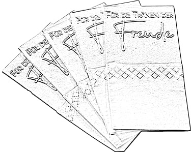 25 Geprägte Taschentücher für Freudentränen Hochzeit Mr & Mrs