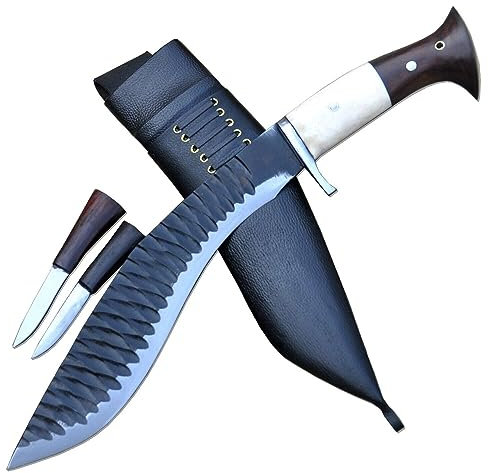 25 cm lange Klinge Everest Tiger Khukuri-Kukri-Gurkha Khukuri-Geschmiedet-Gehärtet-Nepal-Echt funktionierendes Khukuri-Messer-Camping- und Jagdmesser