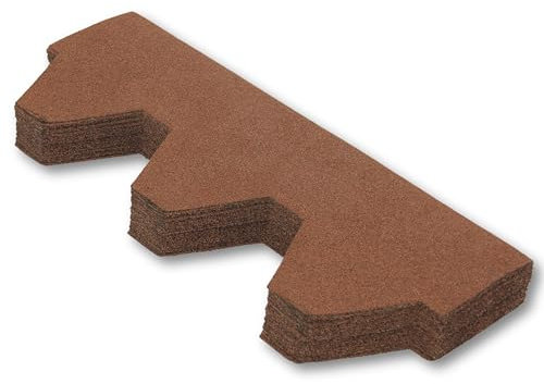 Premium Asphalt Roof Shingles - 25 Pieces / 3 sqm | Brown Hexagonal Shape Felt Shingles 31.5 in x 12.4 in (80 x 31.5 cm) Weather Resistant & Heavy-Duty Roofing Felt