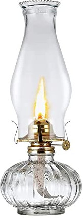 SHITOOMFE Lampada ad Olio Vetro Cherosene Lantern Vintage Verage Lampada della Lampada da uragano per Uso per Interni, lampade da Tavolo