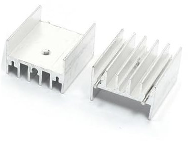 VLALAMNO 5 Stück Silber Aluminium 25 x 23 x 16 mm TO-220 Kühlkörper for MOS-Transistor-Kühler IC-Chip-Kühlung