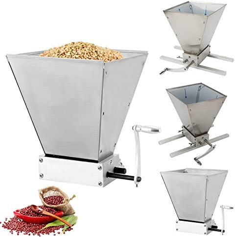 EurHomePlus Moulin à céréales, manuel, en acier inoxydable, avec 2 rouleaux, pour moudre les céréales, les haricots, les épices
