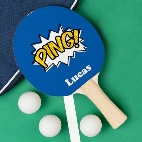 Wanapix | Personalisierte Tischtennisschläger | Tischtennisschläger mit Fotos und Namen | Personalisierung auf 1 Seite durch Direktdruck auf das Gummi | Originelles Geschenk für Tischtennisliebhaber