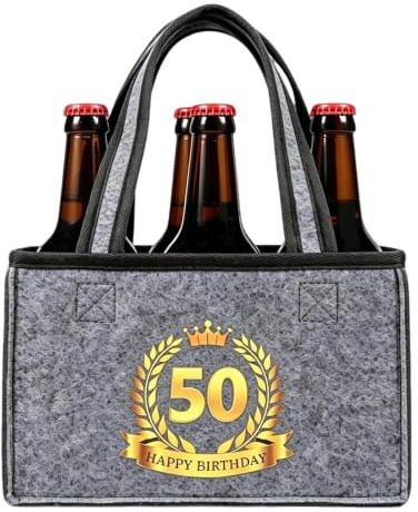 Anicy Regalo di compleanno uomo, regali personalizzati per uomini, regali di birra, borse da uomo, adatte per compleanni, donne, Natale