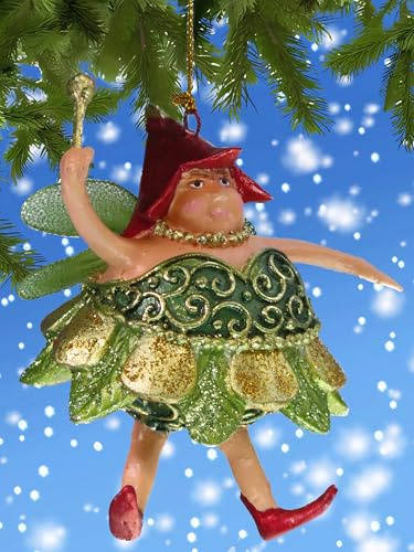 Pommerntraum ® | Weihnachtsbaumhänger Elfe Mollyengel Schutzengel RubensEngel Nana Engel Molly Weihnachtsengel Glücksengel Weihnachtsdeko Dekofigur (02-XL)