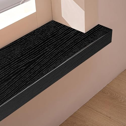 Appui de Fenêtre Interieur de Finition Grain de Bois, Appui de Fenetre PVC avec Nez, Appui de Fenêtre Décoratif Couverture Protecteur de Rebord de Fenêtre, Taille Personnalisée(H,25 cm x 60 cm)
