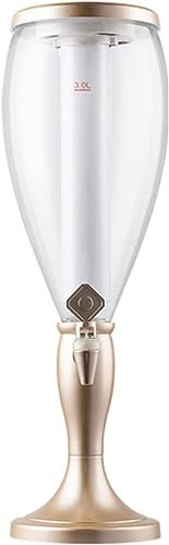 BGFYUSF Dispensador de Cerveza en Forma de Torre， dispensador de Bebidas Dispensador de Cerveza en Forma de Torre Contenedor de Bebidas de Gran Capacidad con Tubo de，B-5L