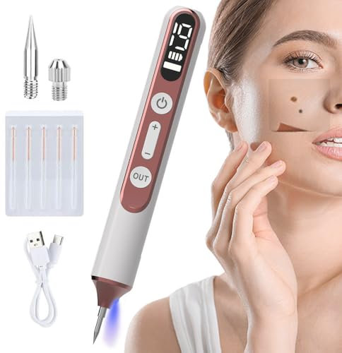 Lápiz Removedor De Verrugas Cutáneas Con Aguja Reemplazable, Láser De Plasma Para Rostro Y Cuerpo, 19 Niveles De Intensidad Y Luz LED, Para Lunares, Pecas Y Manchas Oscuras