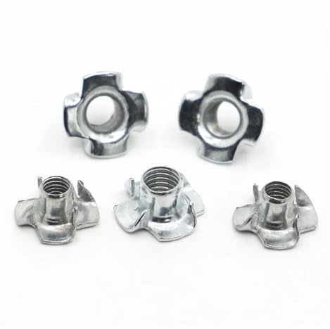 Écrou en T plaqué Zinc M3 M4 M5 M6 M8 M10, 20 pièces, écrou en T à griffes aveugles(M10 20pcs)